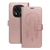 OEM Xiaomi Redmi Note 15 Pro 5G könyvtok, fliptok, telefon tok, mágneszáras, bankkártyatartós, álomfogó mintás, rose gold, Forcell Mezzo