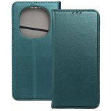 OEM Xiaomi Redmi Note 15 Pro Plus 5G könyvtok, fliptok, telefon tok, bankkártyatartós, mágneszáras, zöld, Smart Magneto