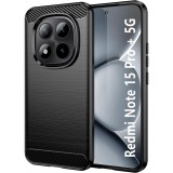 OEM Xiaomi Redmi Note 15 Pro Plus 5G szilikon tok, hátlaptok, telefon tok, karbon mintás, fekete, Carbon case