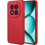 OEM Xiaomi Redmi Note 15 Pro Plus 5G szilikon tok, hátlaptok, telefon tok, velúr belsővel, matt, piros, Silicon