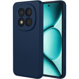 OEM Xiaomi Redmi Note 15 Pro Plus 5G szilikon tok, hátlaptok, telefon tok, velúr belsővel, matt, sötétkék, Silicon