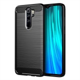OEM Xiaomi Redmi Note 8 Pro szilikon tok, hátlaptok, telefon tok, karbon mintás, fekete, Carbon case