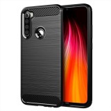 OEM Xiaomi Redmi Note 8T szilikon tok, hátlaptok, telefon tok, karbon mintás, fekete, Simple Carbon