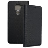 OEM Xiaomi Redmi Note 9 könyvtok, fliptok, telefon tok, bankkártyatartós, mágneszáras, fekete, Smart Case book
