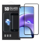 OEM Xiaomi Redmi Note 9T 5G üvegfólia, tempered glass, előlapi, 5D, edzett, hajlított, fekete kerettel