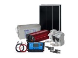 Off grid solar set SOLARFAM 110Wp, 12V, 100Ah battery, inverter 230VAC 600W
