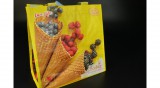 Ökotáska  Berry Ice fagyimintás bevásárló táska 30x30x18 cm