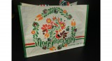 Ökotáska Magyarország magyaros mintavilággal bevásárlótáska 38x27x18 cm