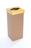 ÖKUKA Szelektív hulladékgyűjtő, újrahasznosított, 60 l, RECOBIN "Slim", sárga