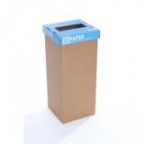 ÖKUKA Szelektív hulladékgyűjtő, újrahasznosított, angol felirat, 60 l, RECOBIN "Slim", kék