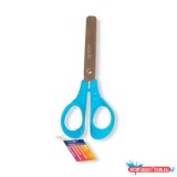 Olló 13,5cm, kerekített heggyel, ergonomikus, iskolai, Nebulo