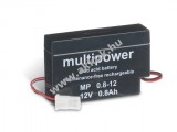 Ólom akku 12V 0,8Ah (Multipower) típus MP0,8-12AMP