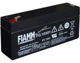 Ólom akku 6V 3Ah (FIAMM) típus FG10301 VDS-minősítéssel (csatlakozó: F1)