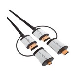 Omega kábel hdmi v1.4, 1,5m minihdmi és microhdmi adapterrel, fekete ochba1g