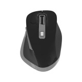 Omega vezeték nélküli újratölthető egér fekete/szürke  USB-C 800-1200-1600-2400 DPI