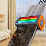 Öncsavarós, rozsdamentes acélból készült lapos felmosó 4 újrafelhasználható párnával