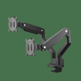 One For All Solid Dual black Monitor asztali tartó 33 cm (13) - 88,9 cm (35) Fekete Állítható magasságú, Dönthető és forgatható, Csuklóval mozgatható (DM4210)