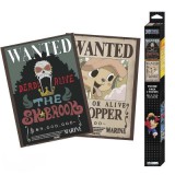 One Piece - Chopper és Brook körözési plakát poszter szett