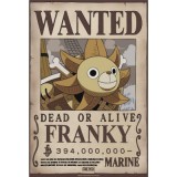 One Piece- Franky körözési plakát poszter
