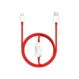 ONE PLUS OnePlus SUPERVOOC 2in1 töltő adatkábel 8A 1,2m piros