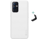 OnePlus 9, Műanyag hátlap védőtok, stand, Nillkin Super Frosted, fehér (RS108769) - Telefontok