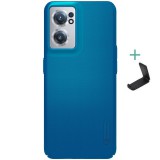 OnePlus Nord CE 2 5G, Műanyag hátlap védőtok, stand, Nillkin Super Frosted, zöldes-kék (RS120769) - Telefontok