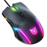 Onikuma CW905 gamer egér, vezetékes, RGB világítás, 6400 DPI, fekete