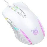 Onikuma CW905 RGB vezetékes Gamer egér USB, fehér