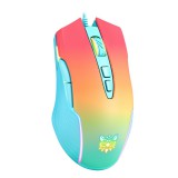 Onikuma CW905 RGB vezetékes Gamer egér USB, narancs-zöld