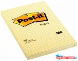 Öntapadó jegyzettömb, 102x152 mm, 100 lap, kockás, 3M POSTIT, sárga