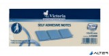 Öntapadó jegyzettömb, 50x40 mm, 100 lap, VICTORIA OFFICE, sárga