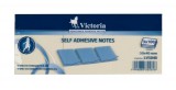 Öntapadó jegyzettömb, 50x40 mm, 100 lap, VICTORIA OFFICE, sárga (LV5040)