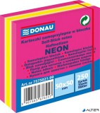 Öntapadó jegyzettömb, 50x50 mm, 250 lap, DONAU, neon rózsaszín