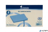 Öntapadó jegyzettömb, 75x125 mm, 100 lap, VICTORIA OFFICE, sárga