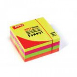 Öntapadó jegyzettömb, 75x75 mm, 400 lap, APLI, neon [400 lap]
