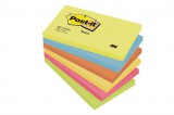 Öntapadó jegyzettömb, 76x127 mm, 100 lap, 3M POSTIT, energikus színek
