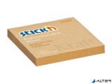 Öntapadó jegyzettömb, 76x76 mm, 100 lap, STICK N "Kraft Notes", barna