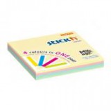 Öntapadó jegyzettömb, 76x76 mm, 100 lap, STICK N "Magic Pad" pasztell színek [100 lap]