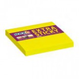 Öntapadó jegyzettömb, 76x76 mm, 90 lap, STICK N "Extra Sticky", neon sárga [90 lap]