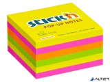 Öntapadó jegyzettömb csomag, "Z", 76x76 mm, 6x100 lap, STICK N, neon színek