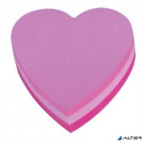 Öntapadó jegyzettömb, szív, 225 lap, 3M POSTIT