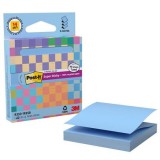 Öntapadó jegyzettömb, Z, adagolóval, 76x76 mm, 90 lap, 3M POSTIT Super Sticky, pasztelkék (LPR330PK)