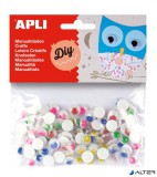 Öntapadó mozgó szem, kör, APLI "Creative", vegyes színek