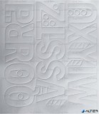 . Öntapadós matrica, 5 cm-es, betűlap, ABC második fele, fehér