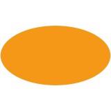 Öntapadós ovális matrica Narancssárga