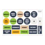 Öntapadós színes fűszer cimke csomag A