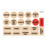 Öntapadós színes fűszer cimke csomag B