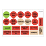 Öntapadós színes fűszer cimke csomag E