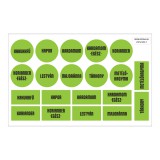 Öntapadós színes fűszer cimke csomag F