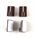 Öntapadós vitrázs kampó / vitrázspálca tartó 4 db/cs. - barna